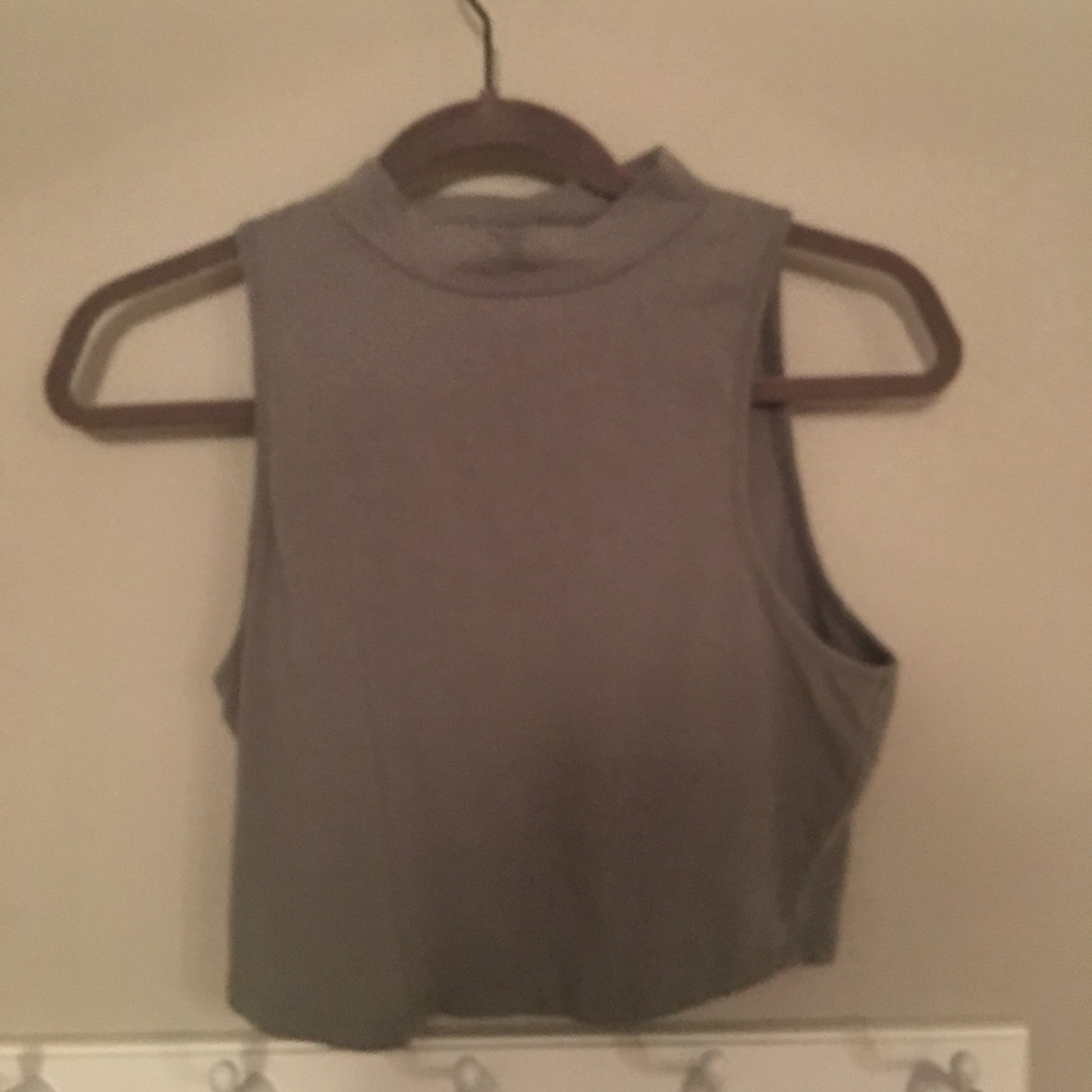Olive Highneck Croptop